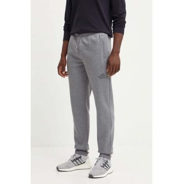 The North Face pantaloni de trening Drew Peak Pant culoarea gri, melanj, NF0A8A6BDYY1