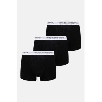 United Colors of Benetton boxeri 3-pack barbati, culoarea negru, 3OP82X00Y