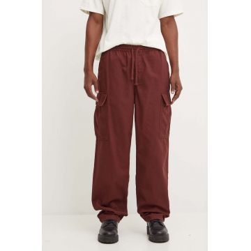 Vans pantaloni de bumbac culoarea maro, cu fason cargo, VN0005Z17YO1