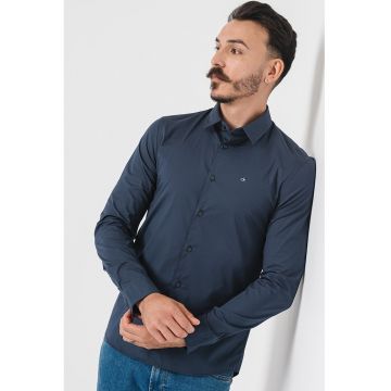 Camasa slim fit din amestec de bumbac organic