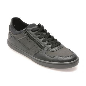 Pantofi casual GEOX negri, U45BCA, din piele ecologica