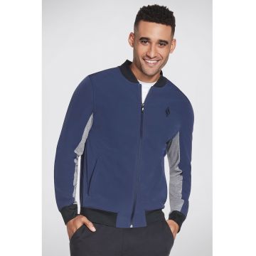 Bluza sport cu fermoar si buzunare oblice pentru fitness Skechweave