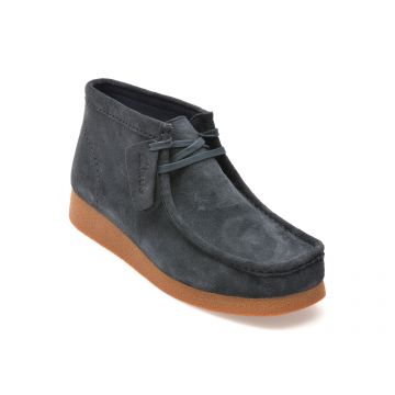 Ghete casual CLARKS bleumarin, WALEVBT, din piele intoarsa