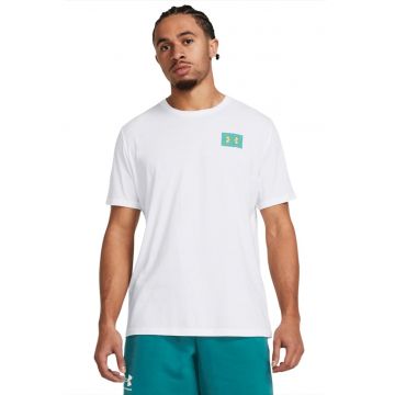 Tricou lejer cu model colorblock si logo - pentru antrenament