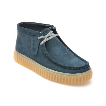 Ghete casual CLARKS bleumarin, TORHHI, din piele intoarsa