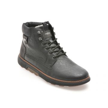 Ghete casual RIEKER negre, B3342, din piele ecologica