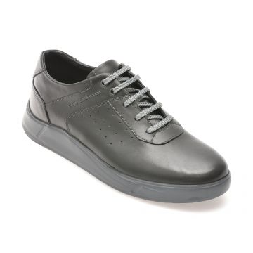 Pantofi casual OTTER negri, 2055273, din piele naturala