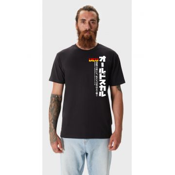 Tricou de bumbac cu decolteu la baza gatului