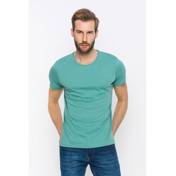 Tricou de bumbac cu decolteu rotund