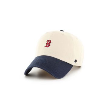 47 brand șapcă de baseball din bumbac MLB Boston Red Sox culoarea bej, cu imprimeu, B-SSTBC02GWS-NT