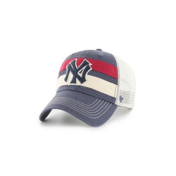 47 brand sapca MLB New York Yankees culoarea albastru marin, cu imprimeu, BCPTN-CLBBN17GWP-VN11