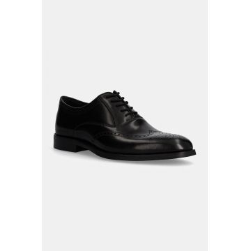 Aldo pantofi de piele DONALD barbati, culoarea negru, 13814436 DONALD