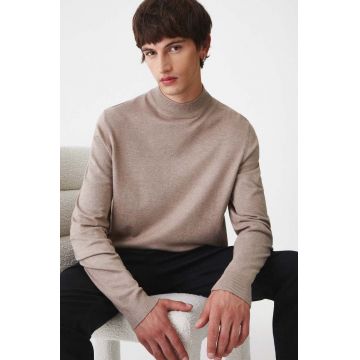 Medicine pulover barbati, culoarea bej, light, cu turtleneck