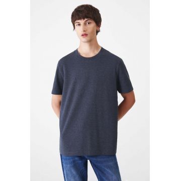 Medicine tricou barbati, culoarea albastru marin, melanj