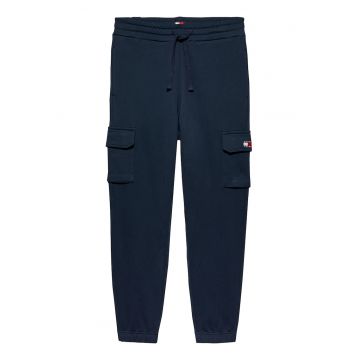 Pantaloni de trening din bumbac cu buzunare cu clapa