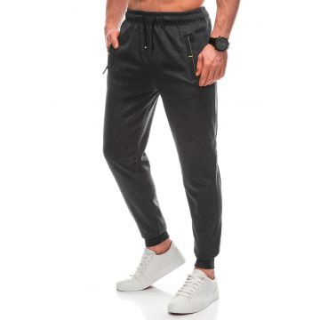 Pantaloni uni de trening cu buzunare laterale