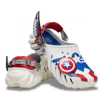 Saboti Crocs Echo Captain America Sam Wilson Clog Alb - White