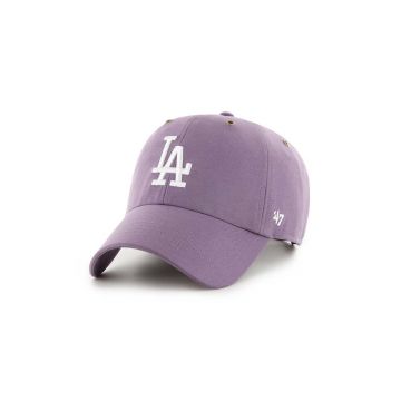 47 brand șapcă de baseball din bumbac MLB Los Angeles Dodgers culoarea violet, cu imprimeu, B-PTLSD12GWS-II