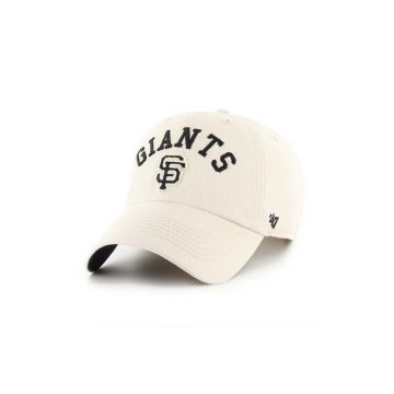 47 brand șapcă de baseball din bumbac MLB San Francisco Giants culoarea bej, cu imprimeu, B-CLBFB22GWS-Y0