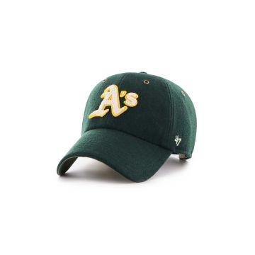 47 brand șapcă de lana MLB Oakland Athletics culoarea verde, cu imprimeu, B-PNTCU18WIS-DG