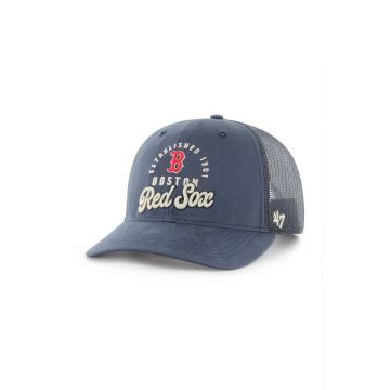 47 brand sapca MLB Boston Red Sox culoarea negru, cu imprimeu, B-PITST02BXP-VNB