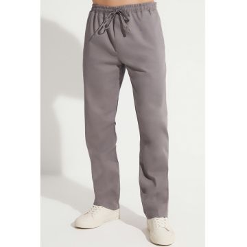 Pantaloni relaxed fit cu talie ajustabila