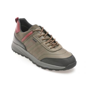 Pantofi casual GEOX kaki, U26EZA, din piele ecologica