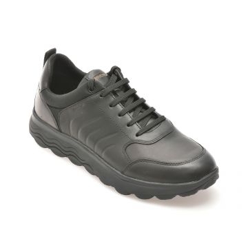 Pantofi casual GEOX negri, U46BYB, din piele naturala