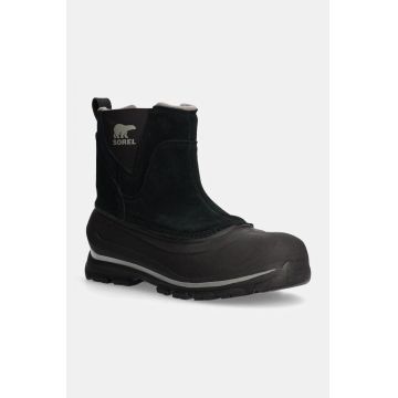 Sorel pantofi de piele intoarsa BUXTON PULL ON WP 24 barbati, culoarea negru, 2084911010