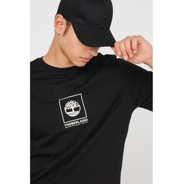 Tricou de bumbac cu imprimeu logo Stack