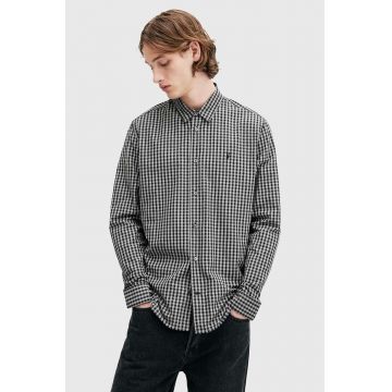 AllSaints camasa din bumbac NEO LS SHIRT barbati, culoarea negru, cu guler clasic, relaxed, M044SB