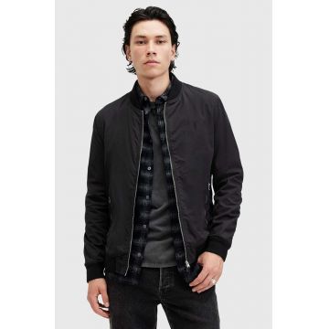 AllSaints geaca bomber BASSETT barbati, culoarea negru, de tranzitie, M077OB