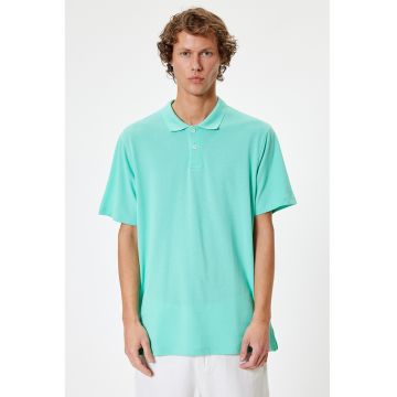 Tricou polo slim fit de bumbac