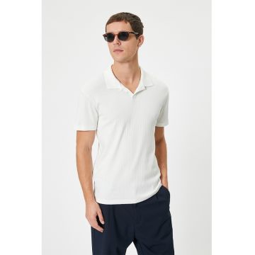 Tricou polo uni de bumbac