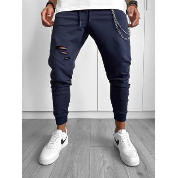 Pantaloni de trening bleumarin 12919