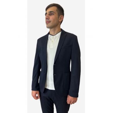 Sacou barbati cu croiala Slim fit Joog Suit bleumarin inchis