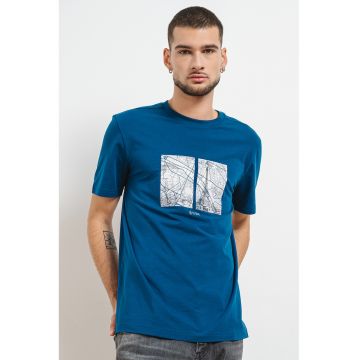 Tricou din amestec de lyocell cu imprimeu