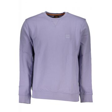 Bluza barbati fara frimoar cu croiala Relaxed Fit si logo violet