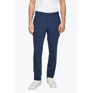 Pantaloni barbati cu buzunare clasice si croiala Slim fit bleumarin