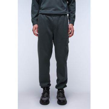 Pantaloni de trening din amestec de bumbac cu buzunar lateral cu clapa