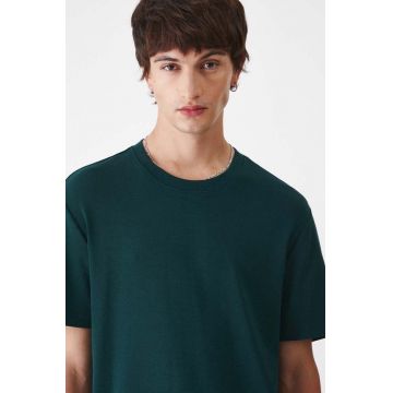 Medicine tricou barbati, culoarea verde, neted