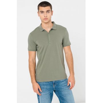 Tricou polo cu garnituri contrastante