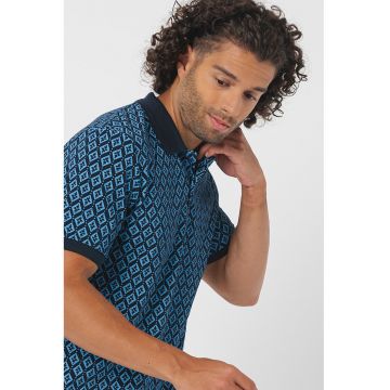 Tricou polo de bumbac cu imprimeu