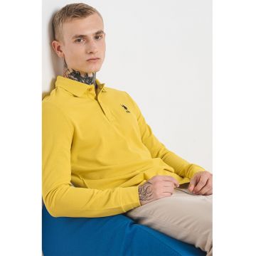 Bluza polo din bumbac cu logo