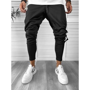 Pantaloni de trening cargo  negri  conici K526 40-1.2