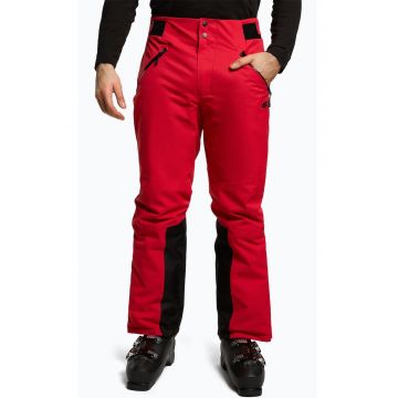 Pantaloni de ski barbati - Poliester - Rosu/Negru