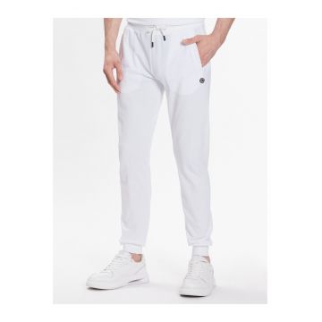 Pantaloni de trening barbati - -Bumbac - Alb