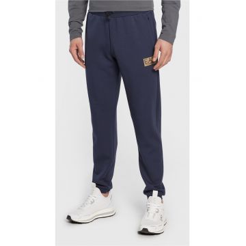 Pantaloni de trening barbati - EA7 Emporio Armani - Poliester - Albastru marin.