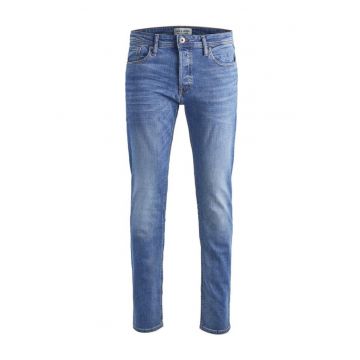 Blugi Barbati Jack&Jones TIM1 din Bumbac - Denim Albastru deschis