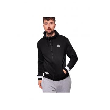 Hanorac - Man Blouse Zip Hoodie SMG-004-BD-200 - Negru